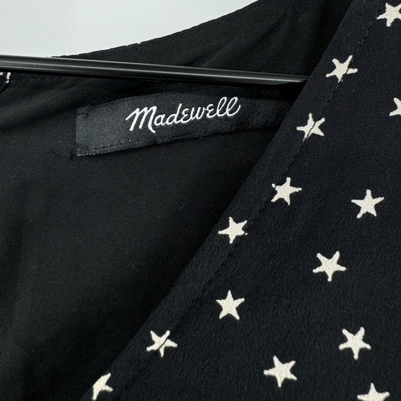 Madewell Star Silk Button Back Dress - Black - Small - Picture 8 of 15